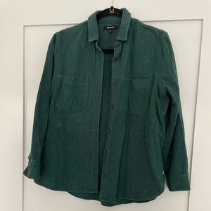 Madewell Green Flannel Shacket